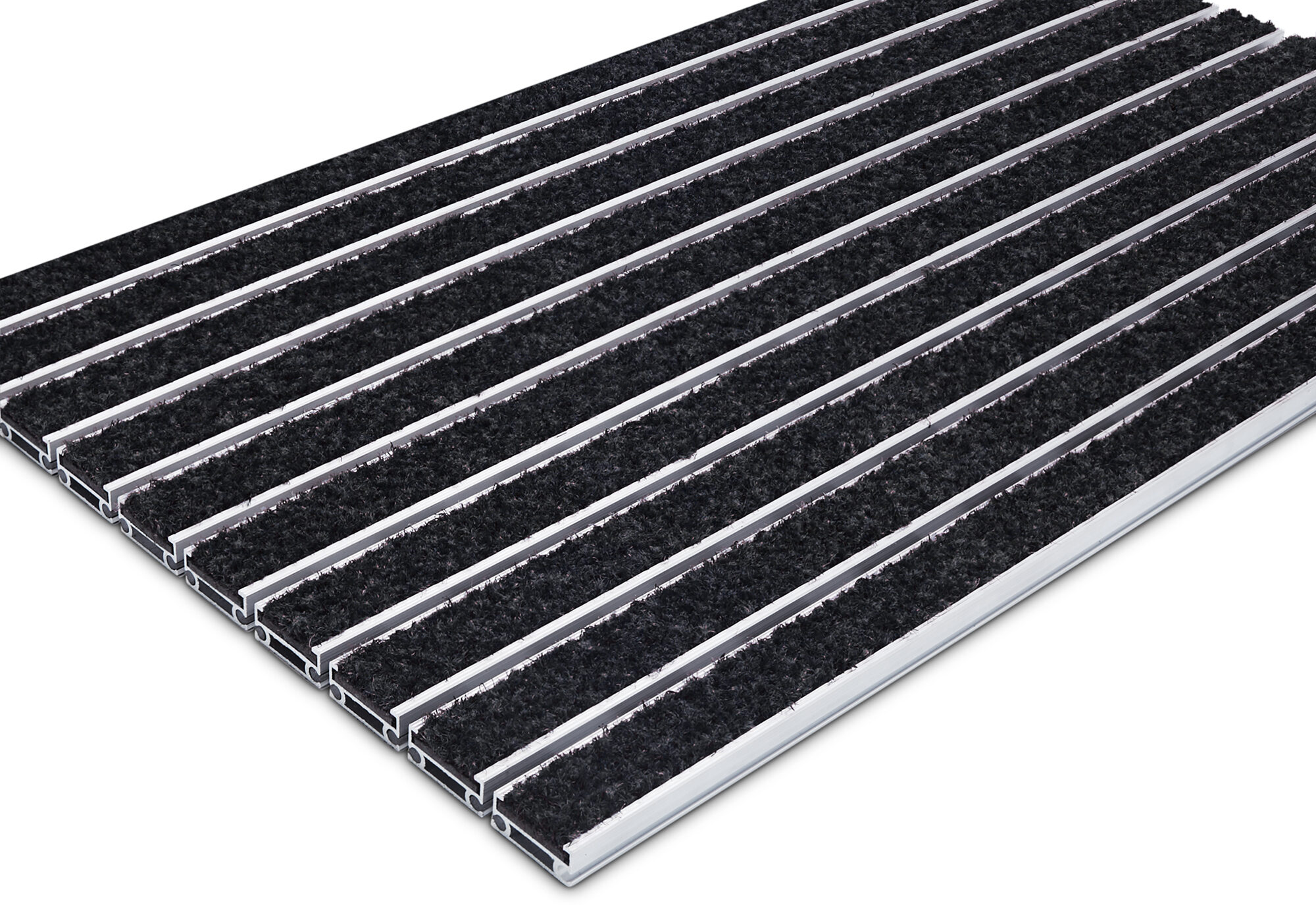 aluminiowa wycieraczka obiektowa wkład tekstylny black